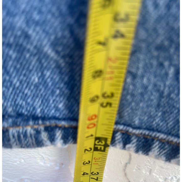 Levis Re/Done Womens High Rise Ankle Crop Distressed Jeans Acid Blue Sz 26 - Picture 6 of 16